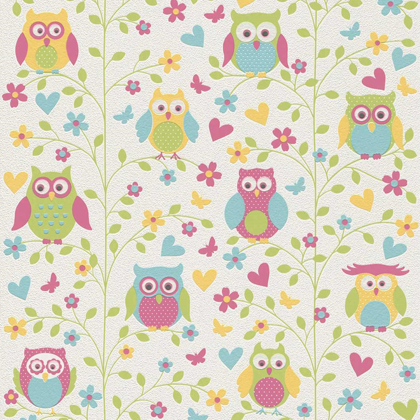 Kids Owls Flower