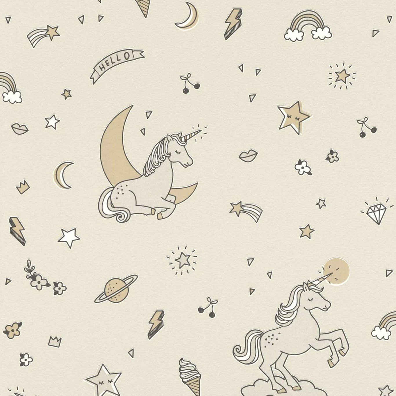 Unicorn taupe gold Metallic