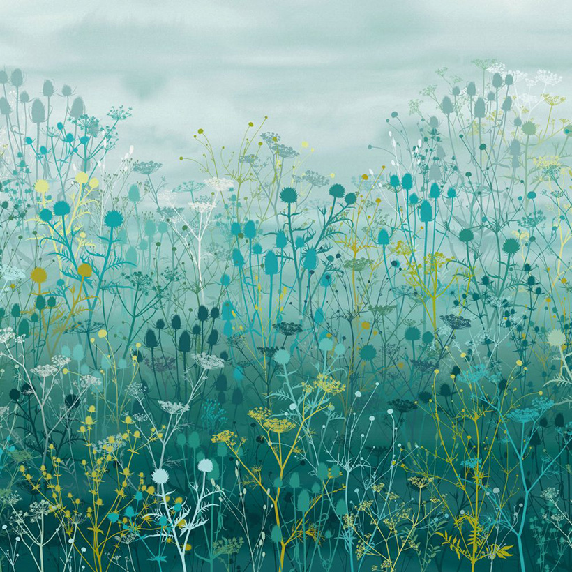 TANIA’S GARDEN FIXED SIZE MURAL – PEACOCK