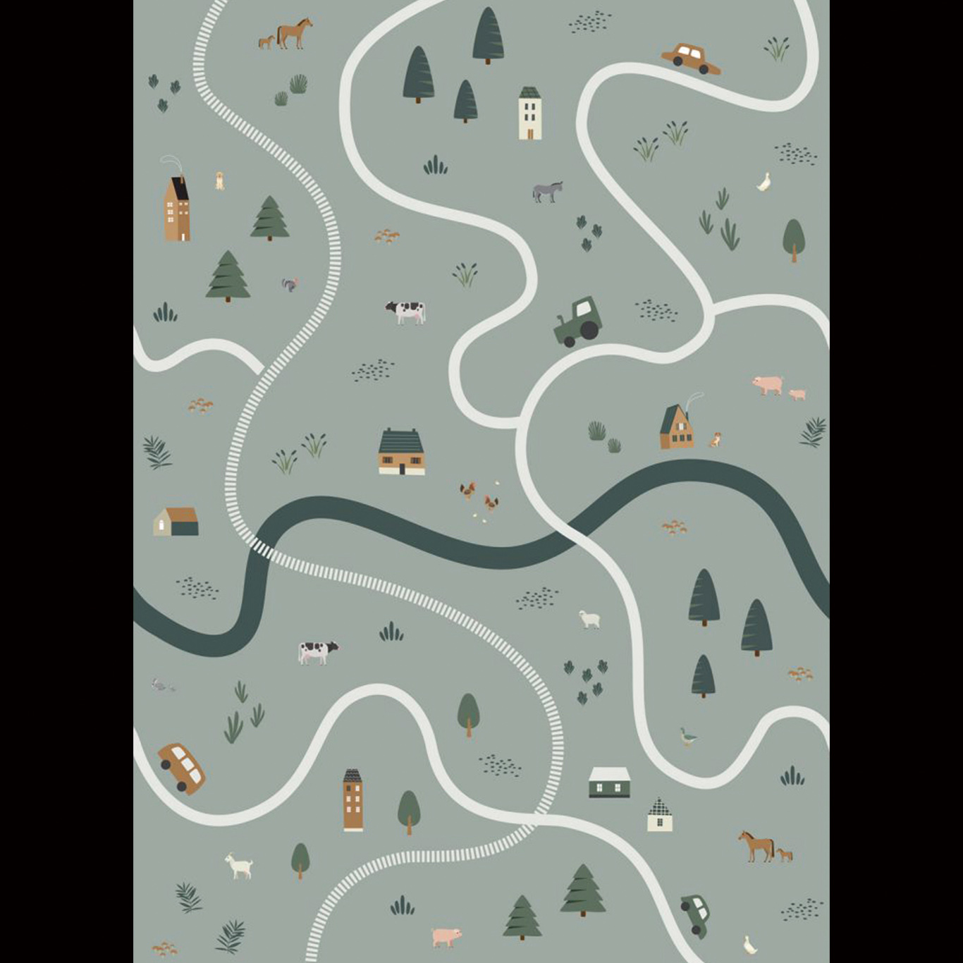 Photowall XL - Tractors and farm animals