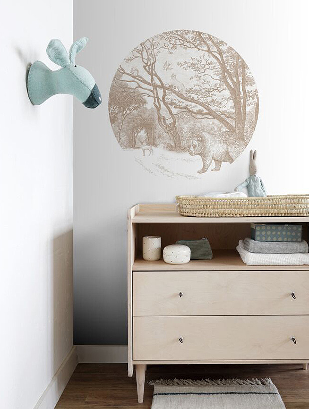 self-adhesive round wall sticker-Forest