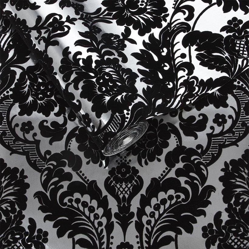 Gothic Damask Flock