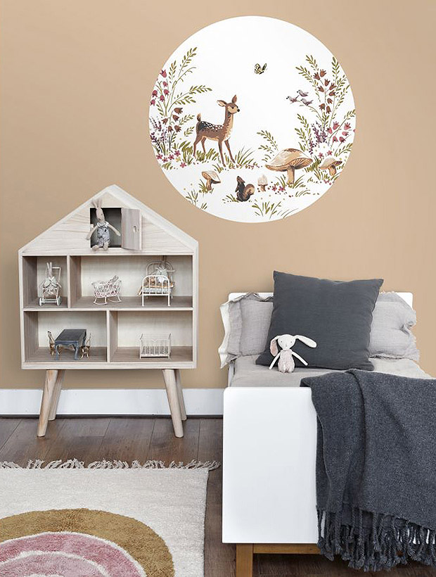 self-adhesive round wall sticker-Deer