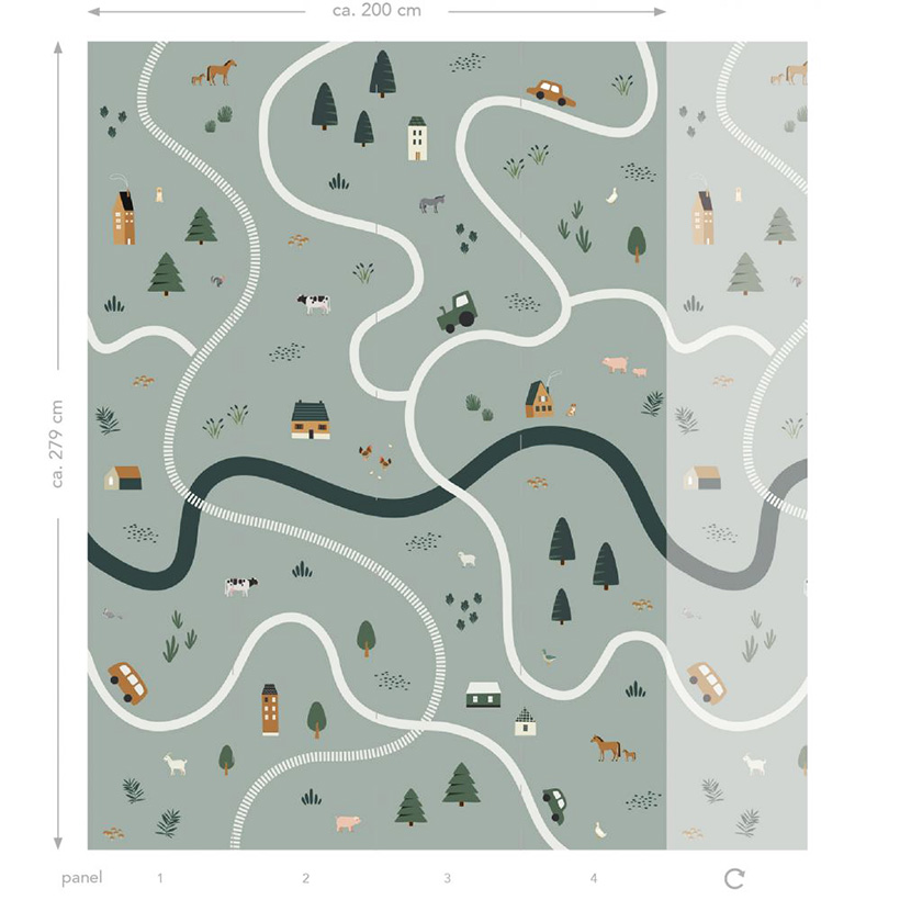 Photowall XL - Tractors and farm animals