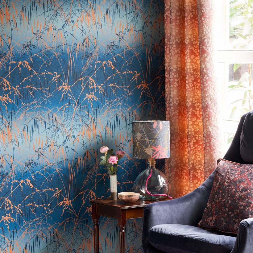 MEADOW GRASS – FRENCH NAVY & COPPER