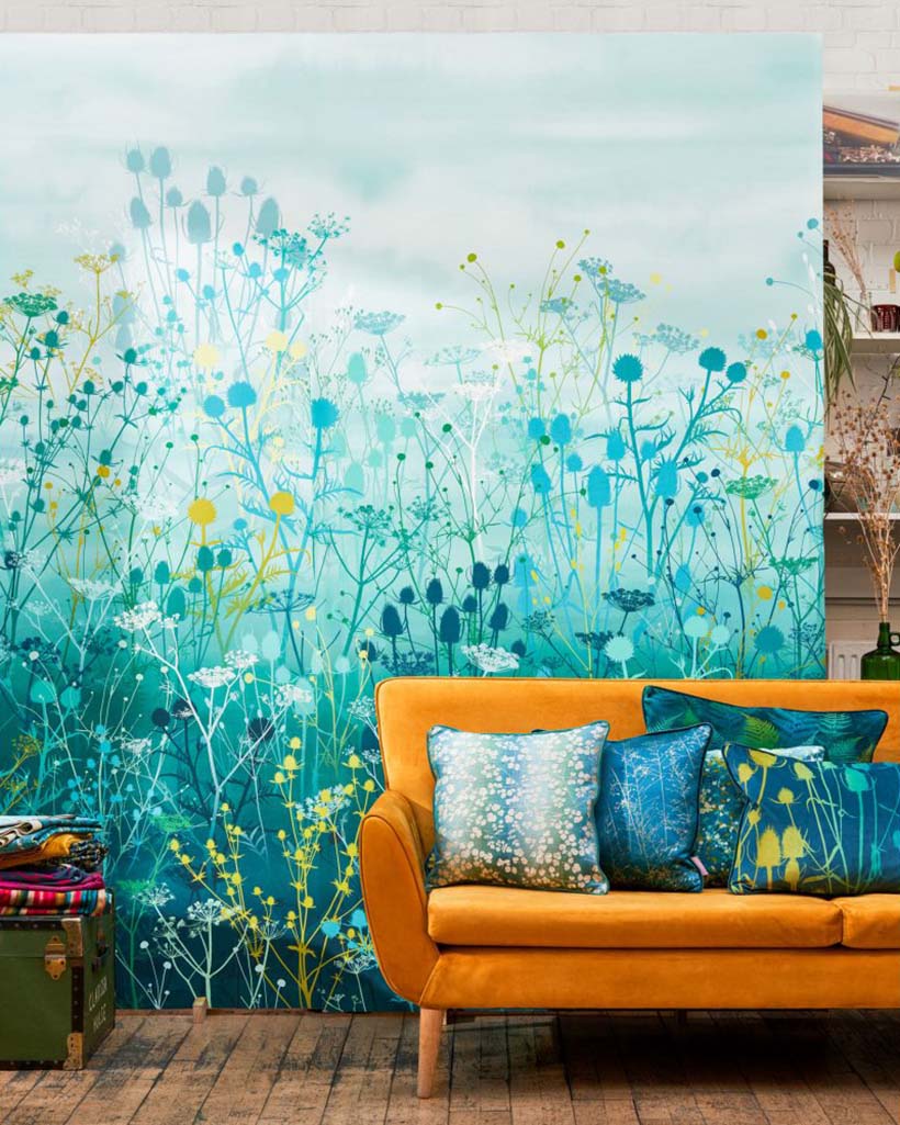 TANIA’S GARDEN FIXED SIZE MURAL – PEACOCK