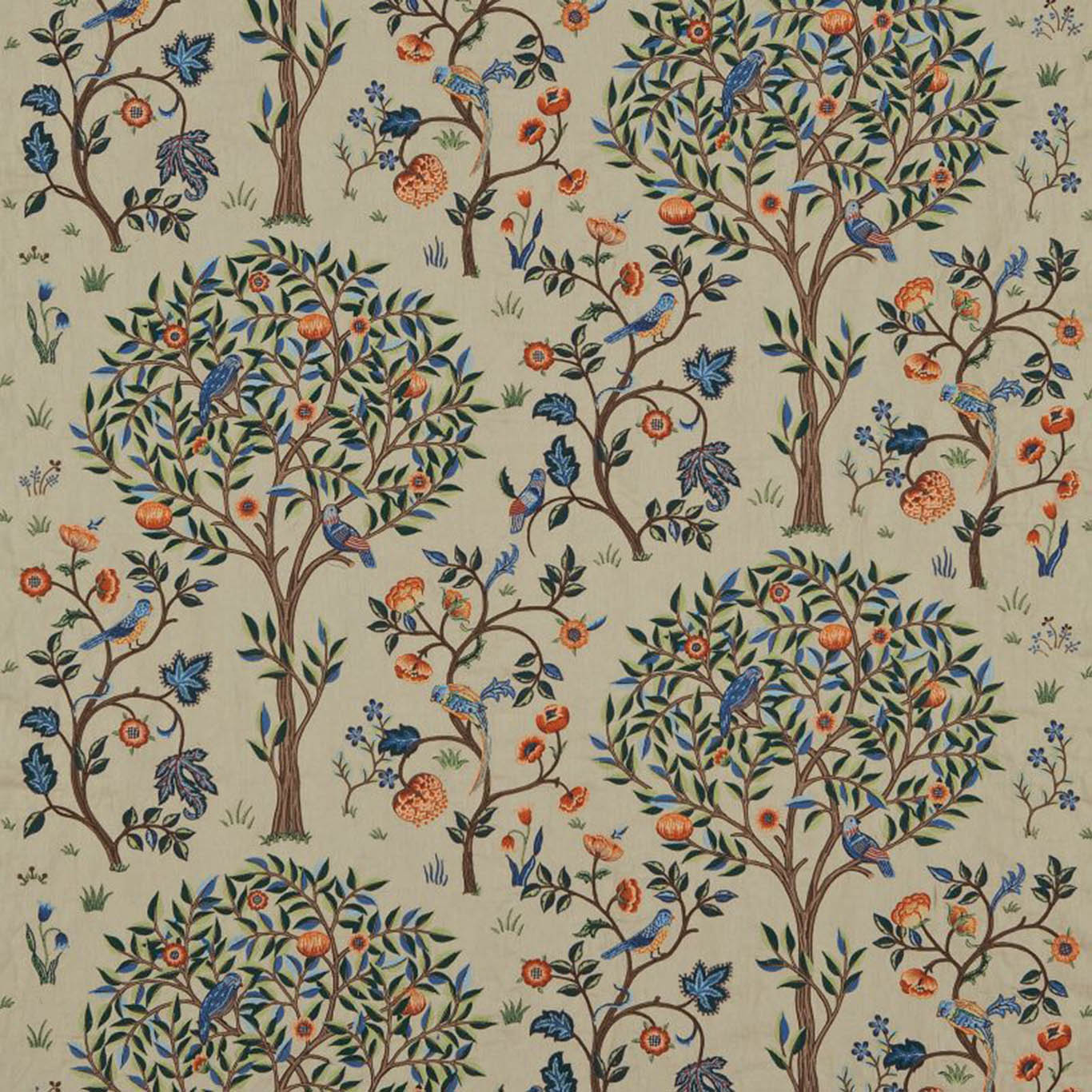 Kelmscott Tree Embroidery Fabric